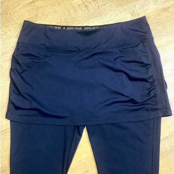 Coolibar XL Women's Skirted Swim Tights Shorebreak Sun Protective UPF Ruched - Picture 5 of 14